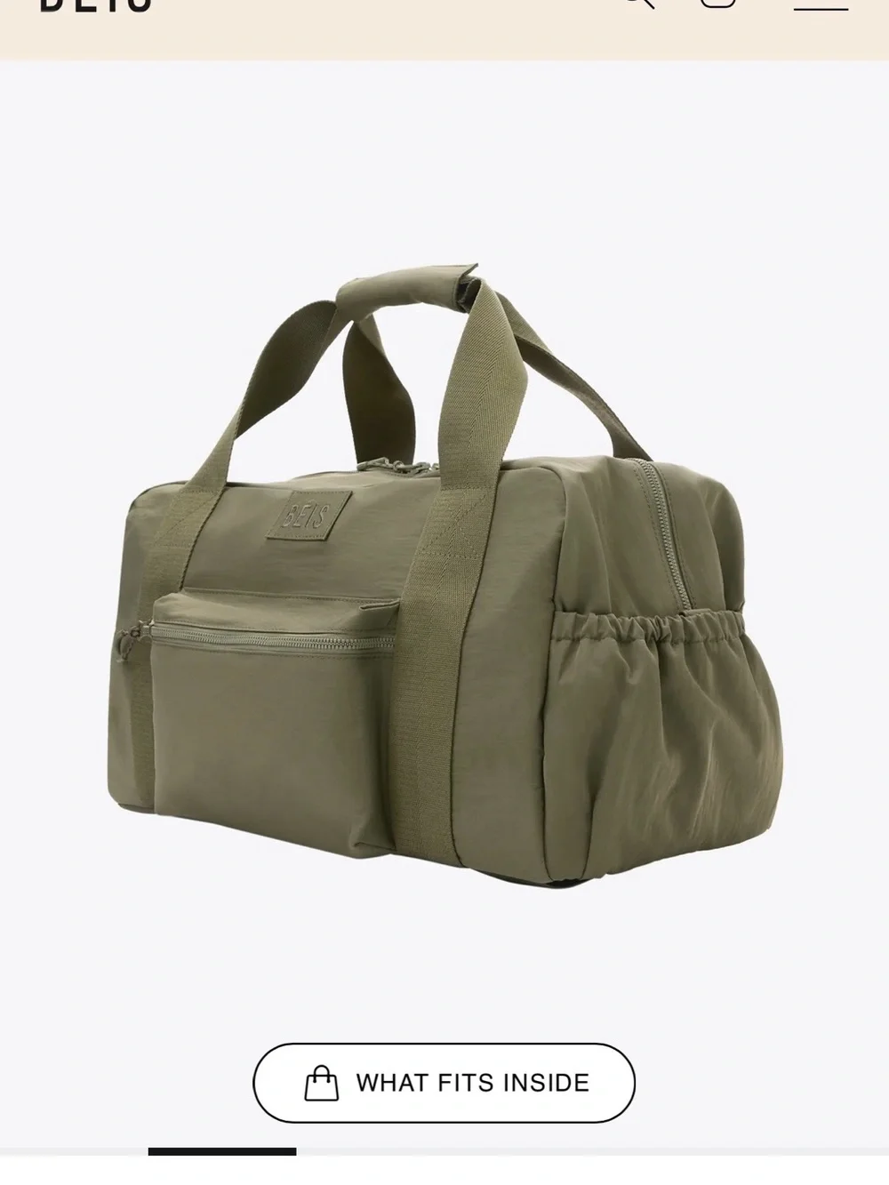 Beis Olive Green Duffle Bag